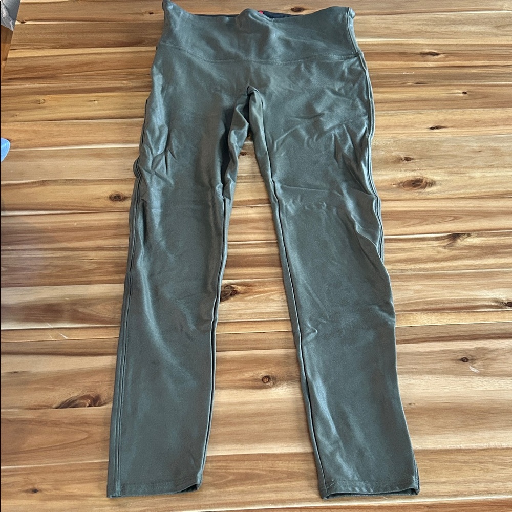 SPANX Forest Green High-Waist Leggings